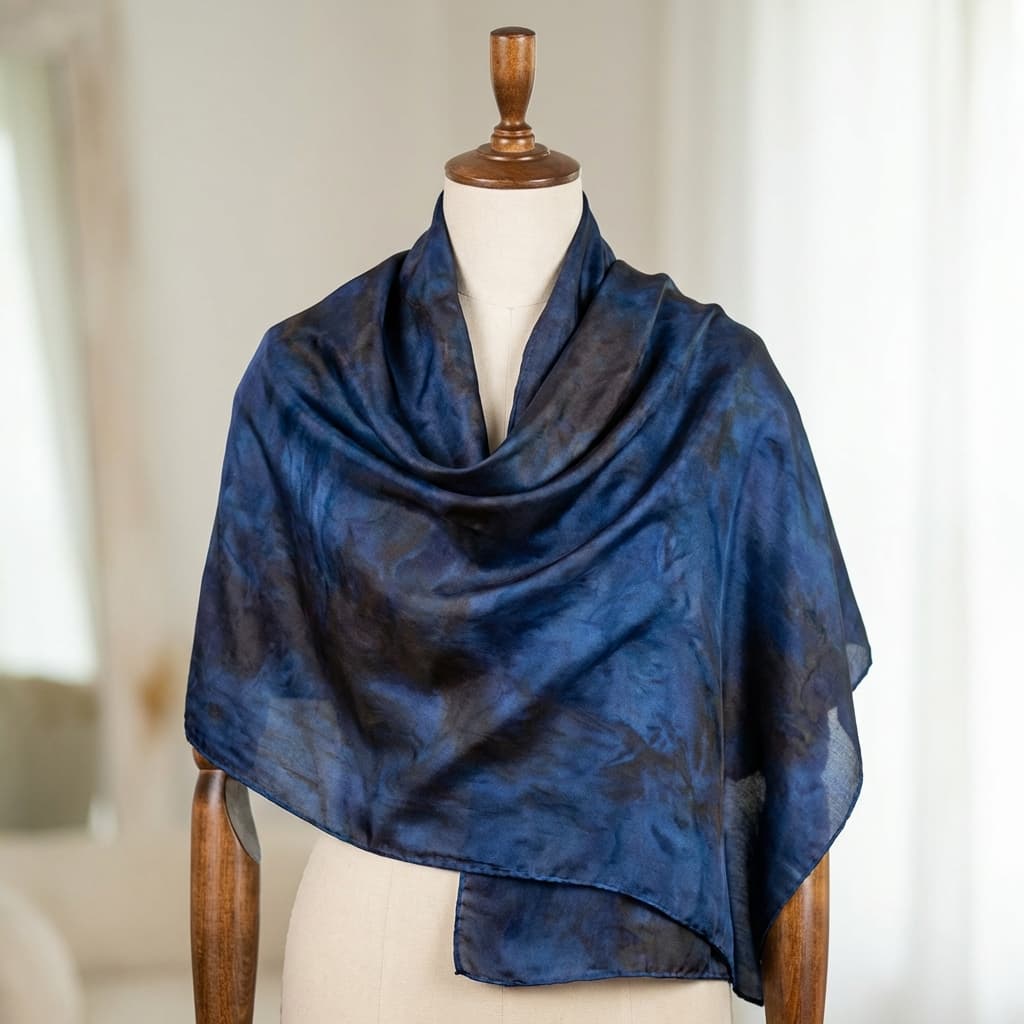 Indigo Silk Stole