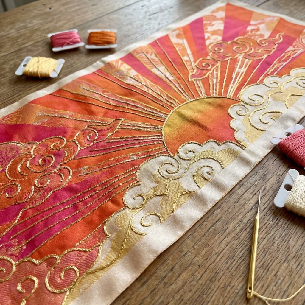 Sunrise Silk Panel